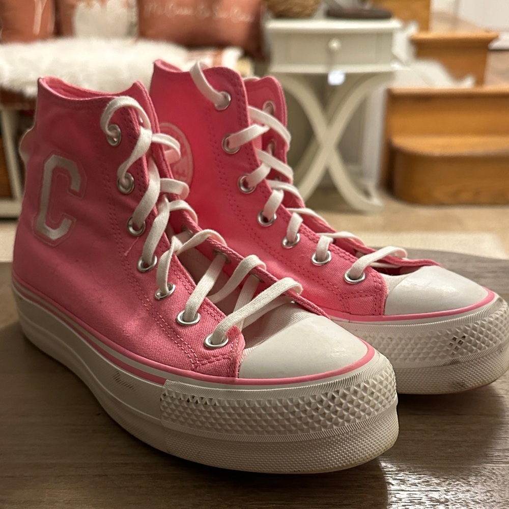 Converse Pink High-Top Canvas Sneakers 8